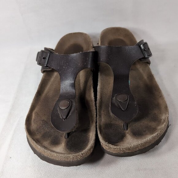 Viking Laguna Toe Post Sandals V712Y Brown Flip Flops Thong Open Toe 34 3.5 Girl - Picture 3 of 12